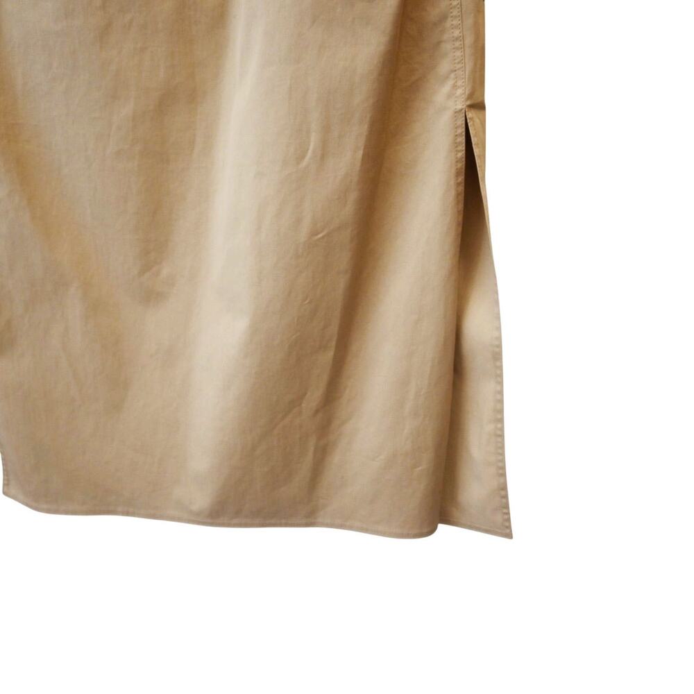 Etro Milano Embroidered Neck Tan Cotton Blend Tunic Dress Size 42 Approx US 6 - Picture 9 of 13